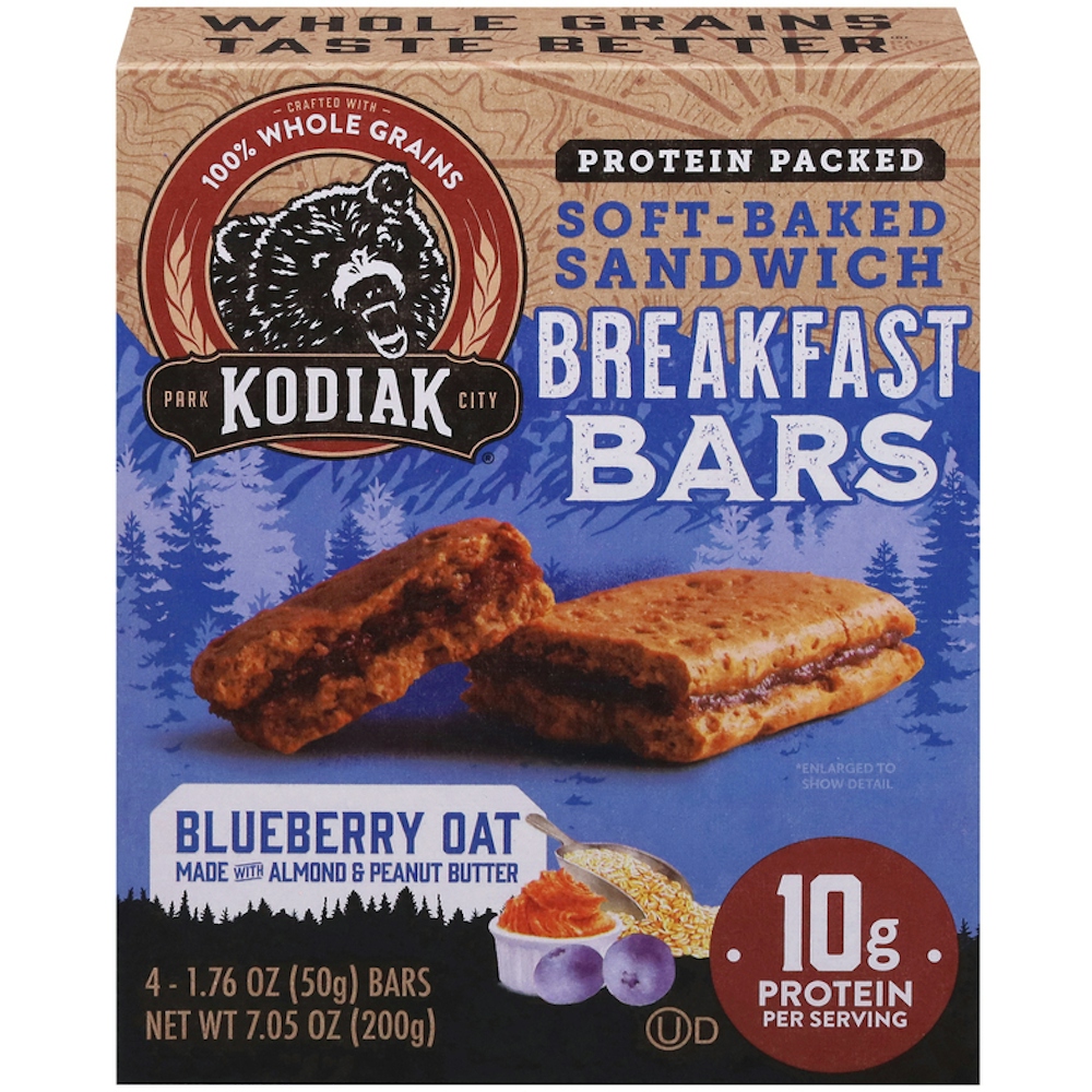 Kodiak Soft Baked Sandwich Blueberry Oat Breakfast Bars