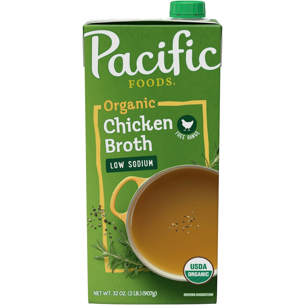 Photo of Pacific Foods Organic Low Sodium Free Range Chicken Broth, 32 Fl Oz