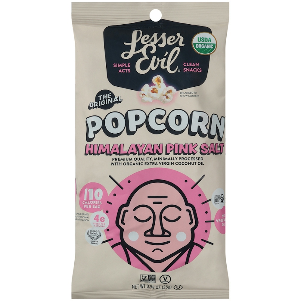 Lesserevil Organic Himalayan Pink Salt Popcorn Bag – 0.88 OZ