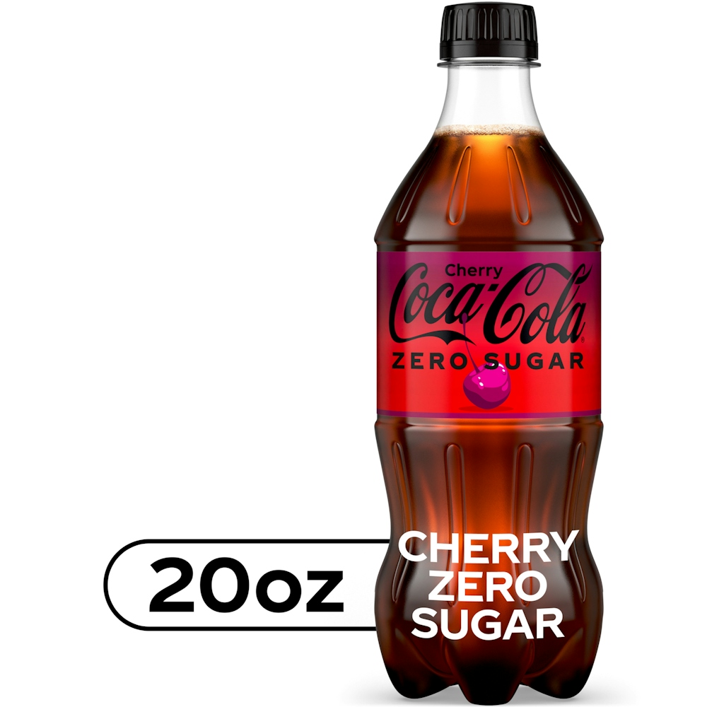 Photo of Coca-Cola Zero Sugar Cherry Diet Soda Soft Drink 20 Fl Oz