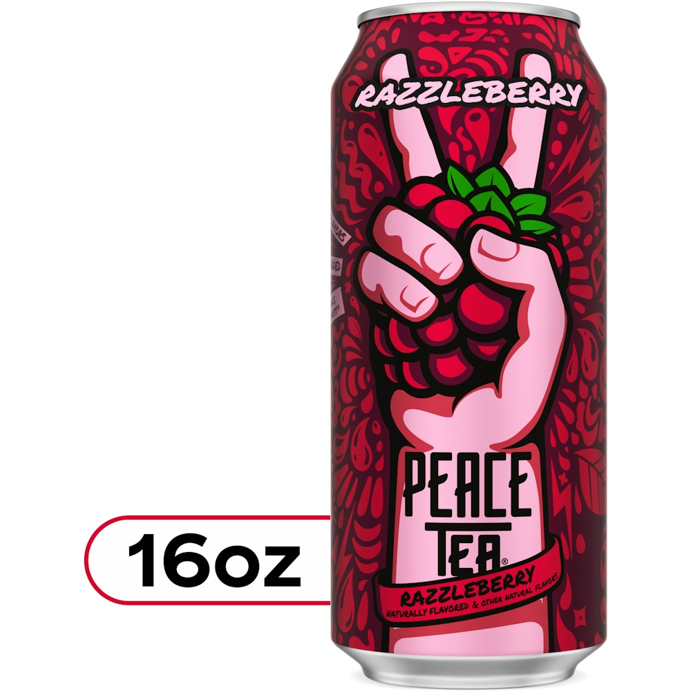 Peace Tea Razzleberry, Iced With Natural Raspberry Flavor 16 Fl Oz