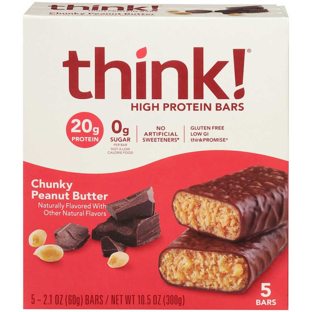Think! thinkThin Chunky Peanut Butter High Protein Bars - 10.5oz 5ct ...