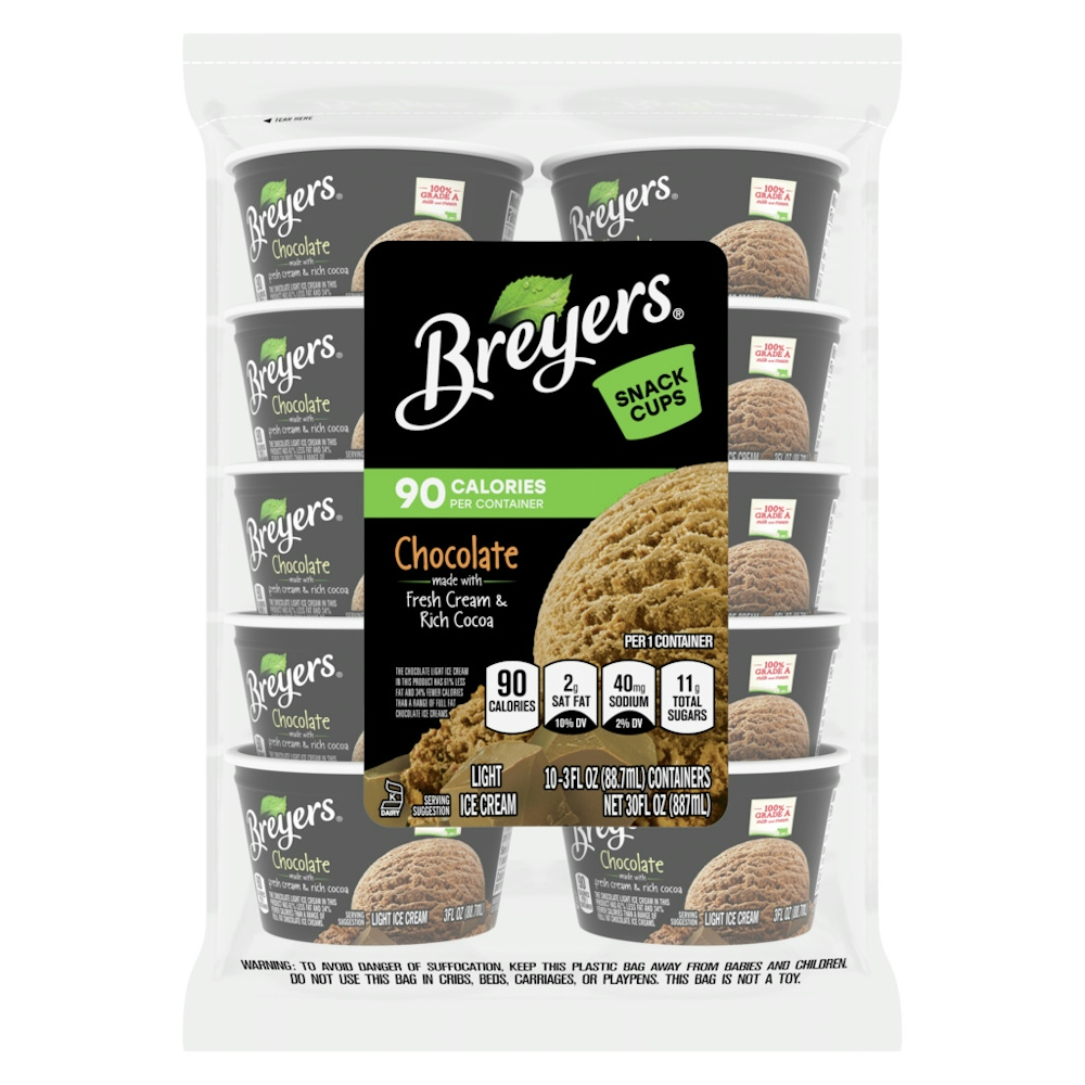 Photo of Breyers Snack Cups Chocolate Ice Cream 48 Oz
