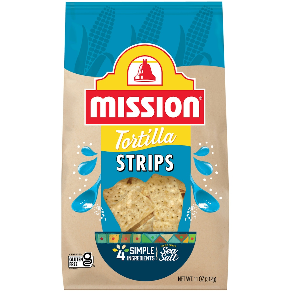 Photo of Mission Strips White Corn Tortilla Chips - 11oz