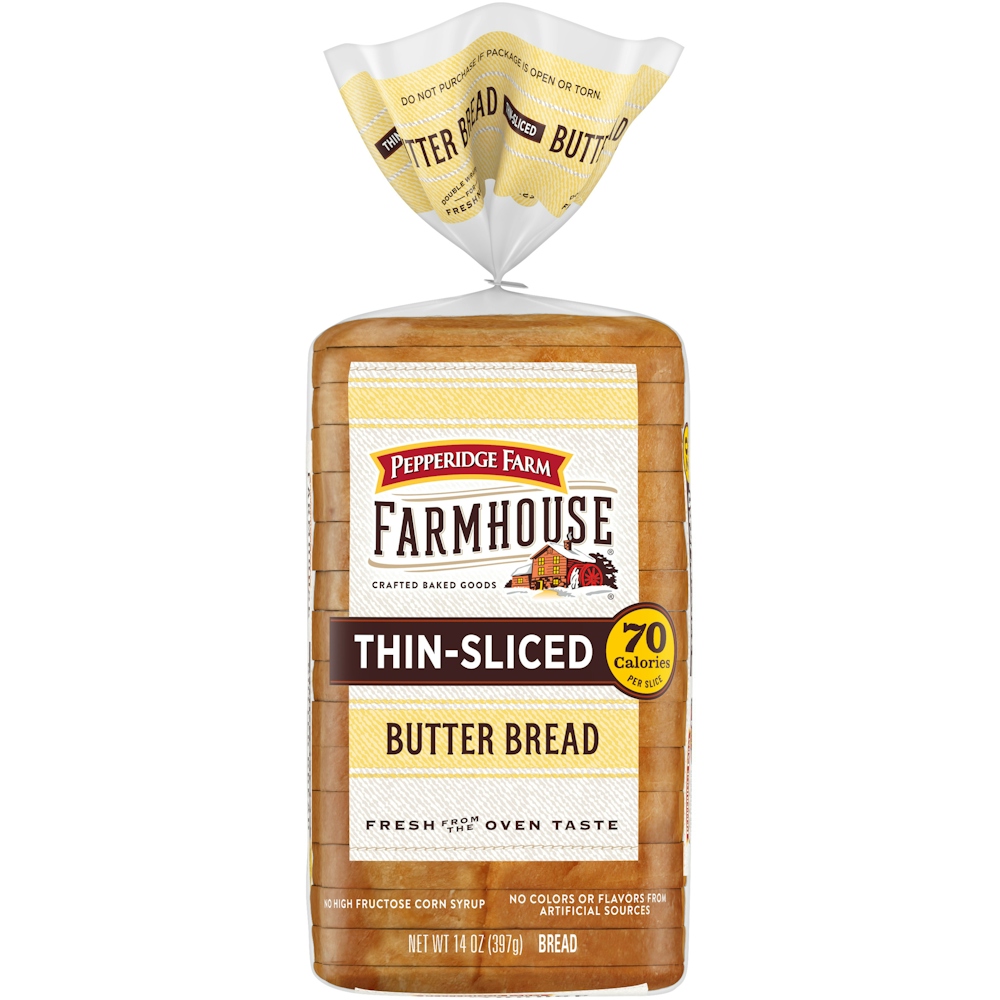 Pepperidge Farm Farmhouse Thin-Sliced Butter Bread, 14 Oz Bag