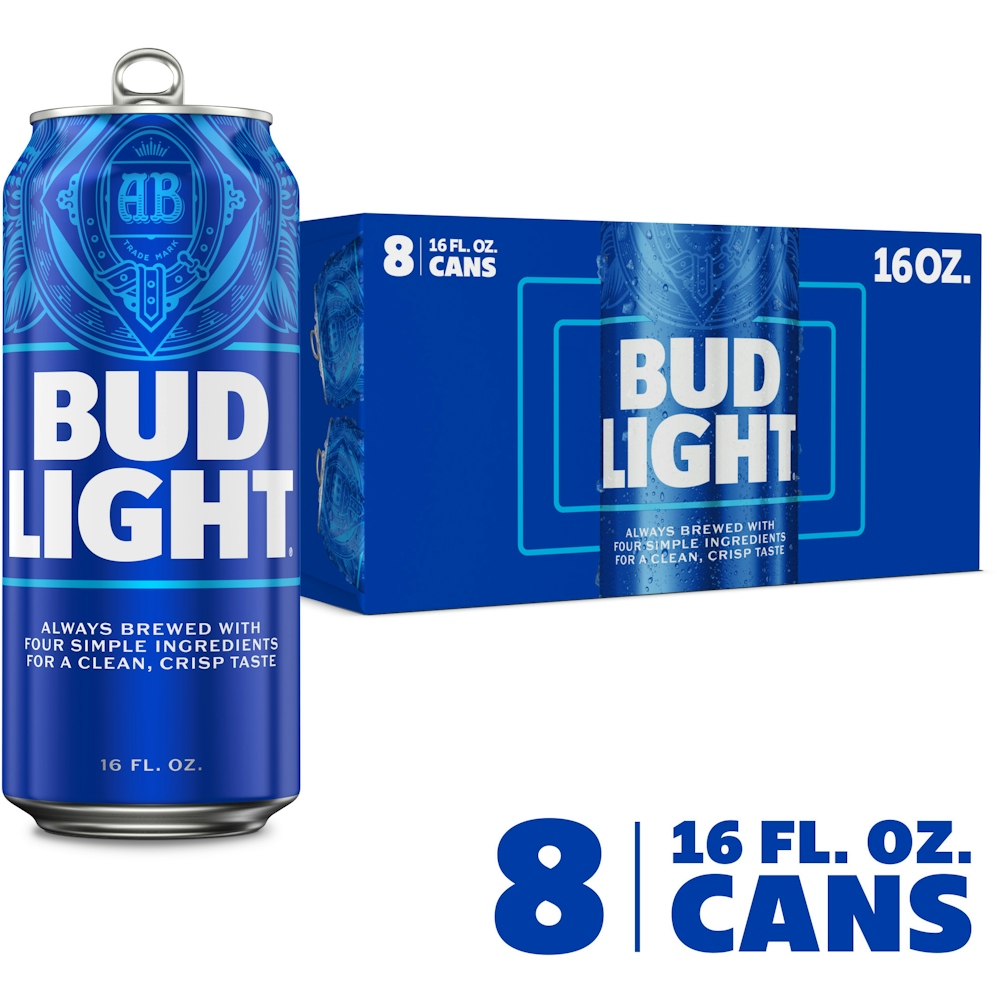 Photo of Bud Light Beer, 8 Pack 16 Fl. Oz. Cans