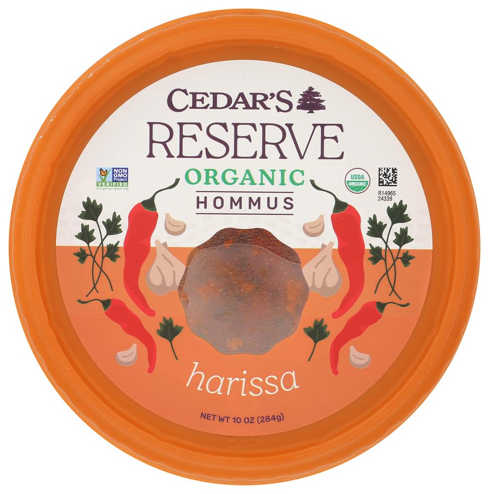 Cedar's MEDITERRANEAN FOOD Organic Reserve Harissa Hommus, 10 OZ