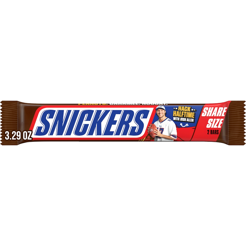 Photo of Snickers Share Size Candy Bar Peanuts, Caramel & Milk Chocolate