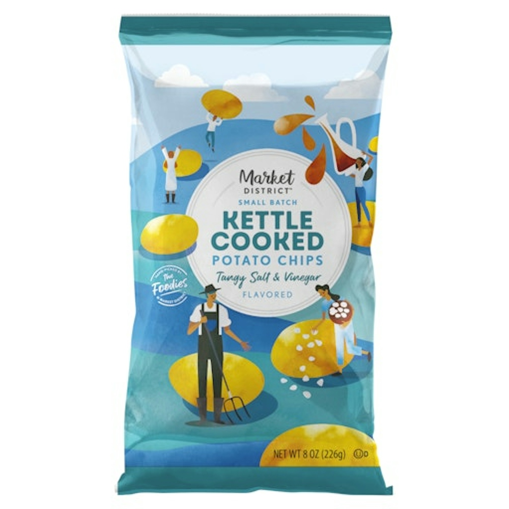 Tangy Salt & Vinegar Flavored Kettle Cooked Potato Chips, Tangy Salt & Vinegar