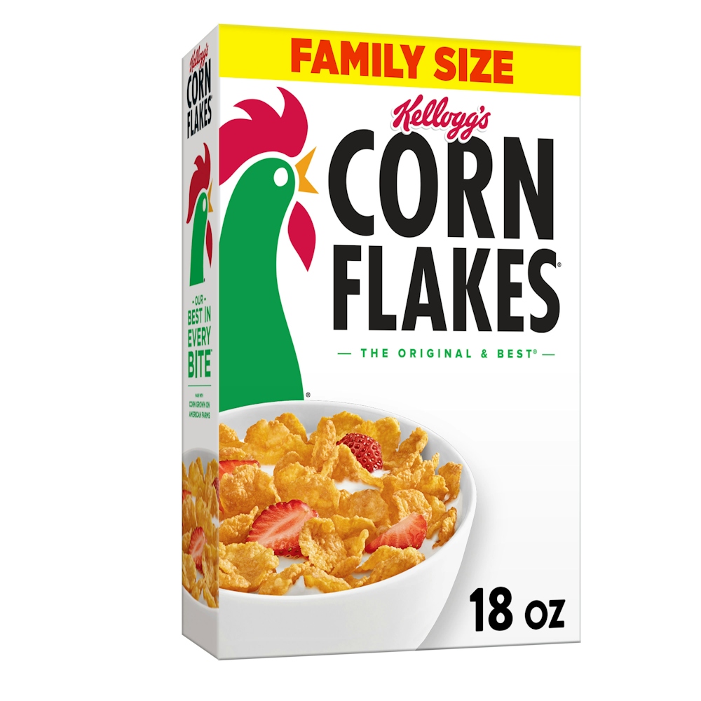 Photo of Corn Flakes Cold Breakfast Cereal, Original, Family Size 18 Oz