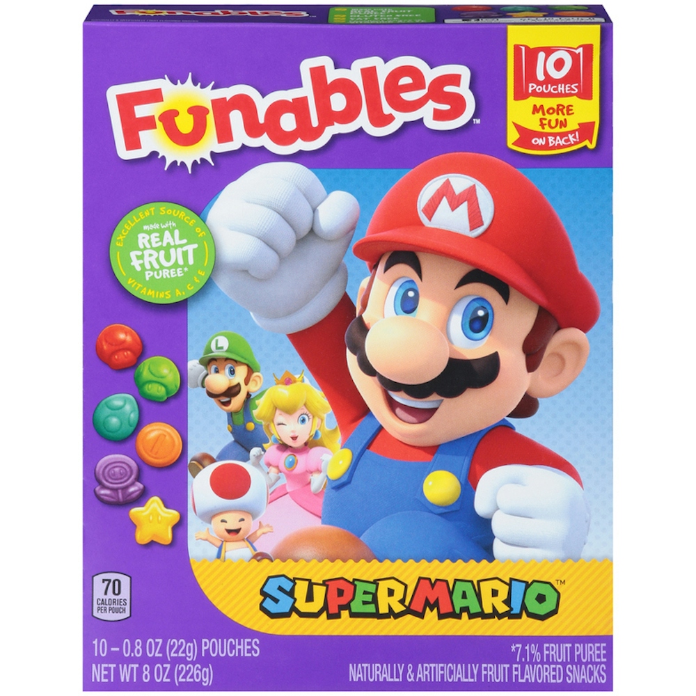 Funables Super Mario Fruit Snacks - 8oz/10ct — UPC 41420055645 — Go-UPC