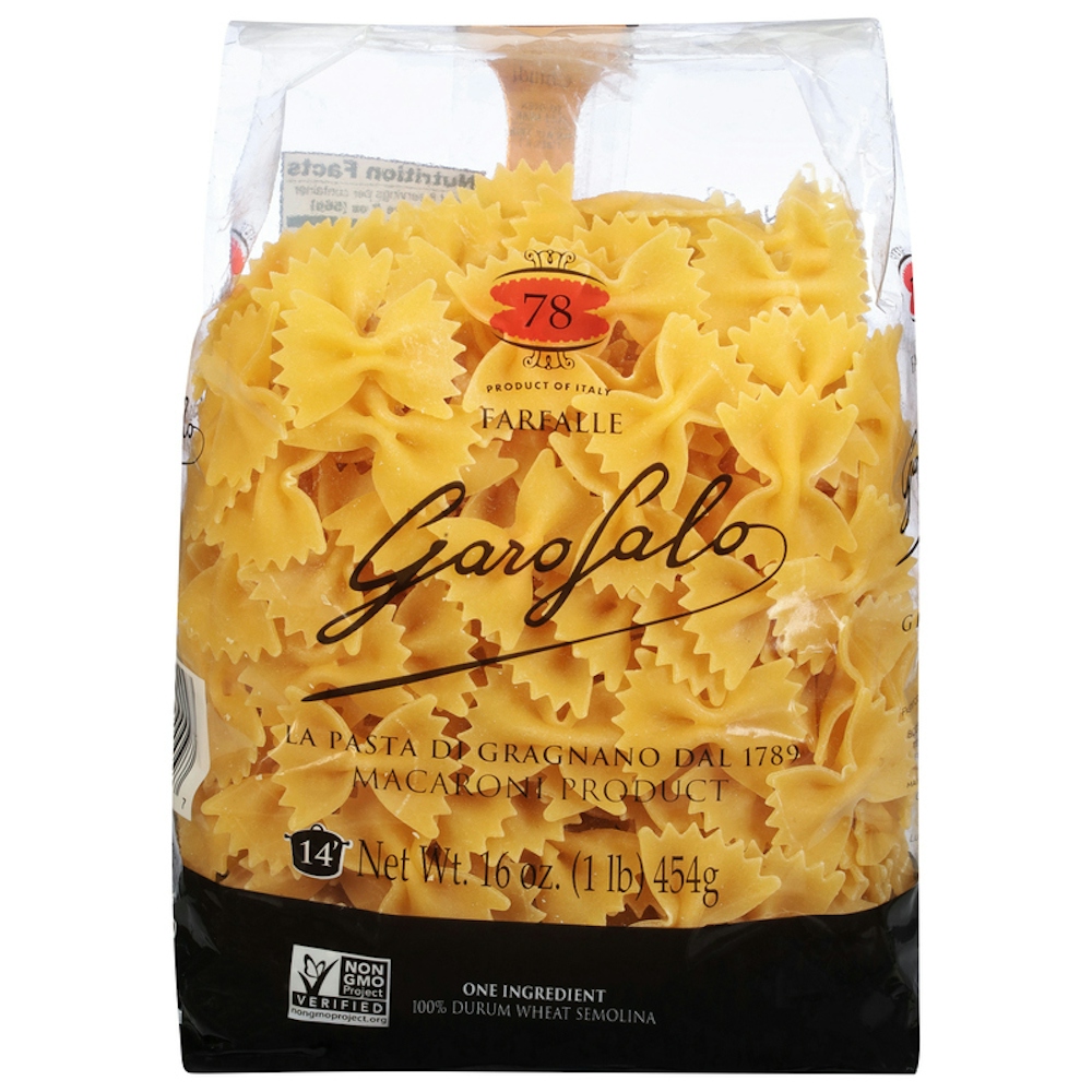 100% Durum Wheat Semolina Macaroni Product, Farfalle No. 78