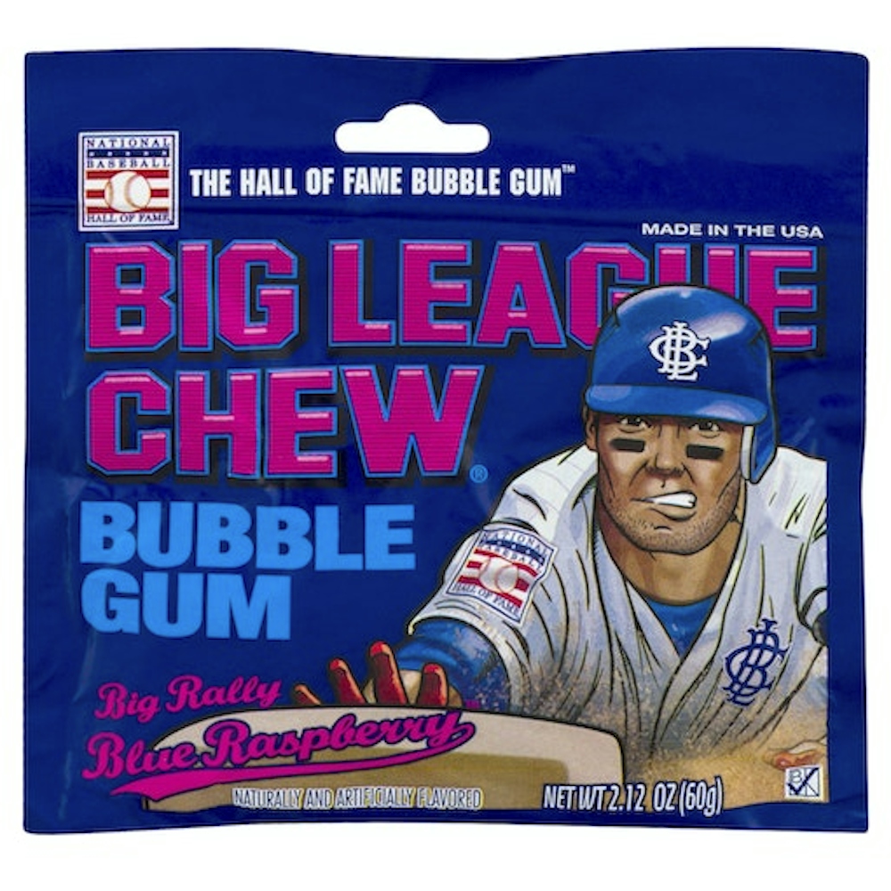 Big League Chew Rally Blue Raspberry Bubble Gum 60g
