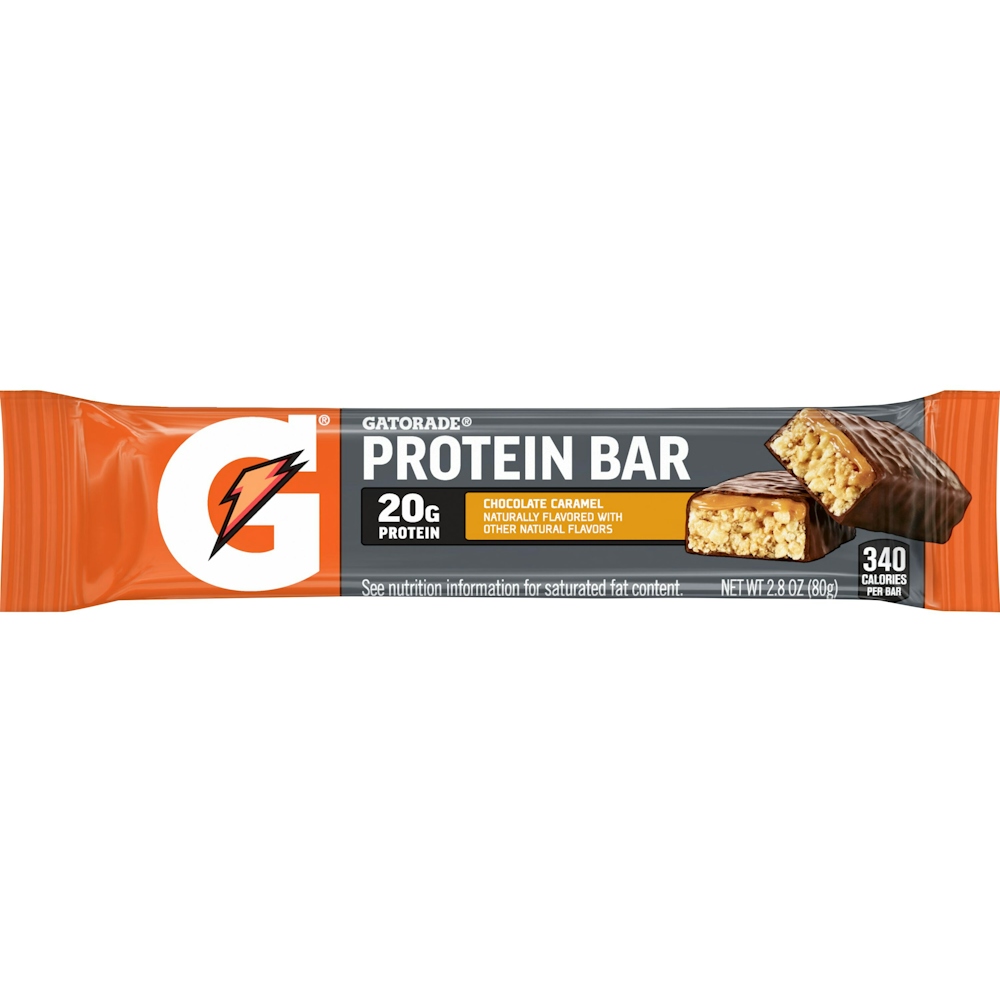Gatorade Recover Whey Protein Bar Chocolate Caramel 2.8 Ounce Plastic Bag