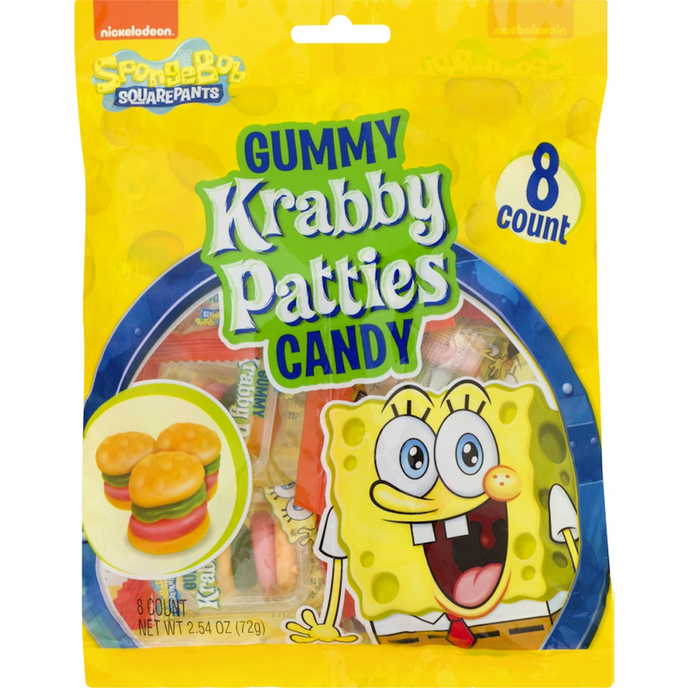 Photo of Nickelodeon Spongebob Squarepants Gummy Krabby Patties Peg Bag 72 G