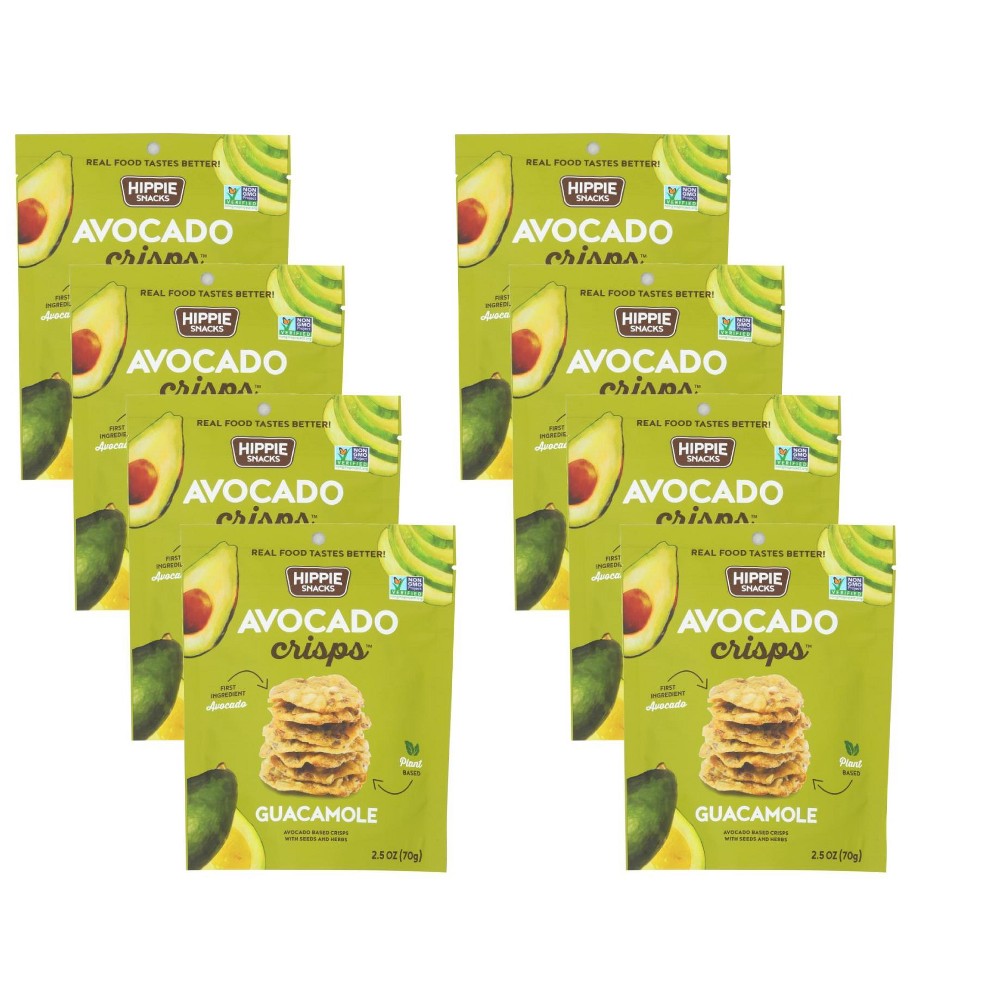 Hippie Snacks Guacamole Avocado Crisps - Case Of 8/2.5 Oz