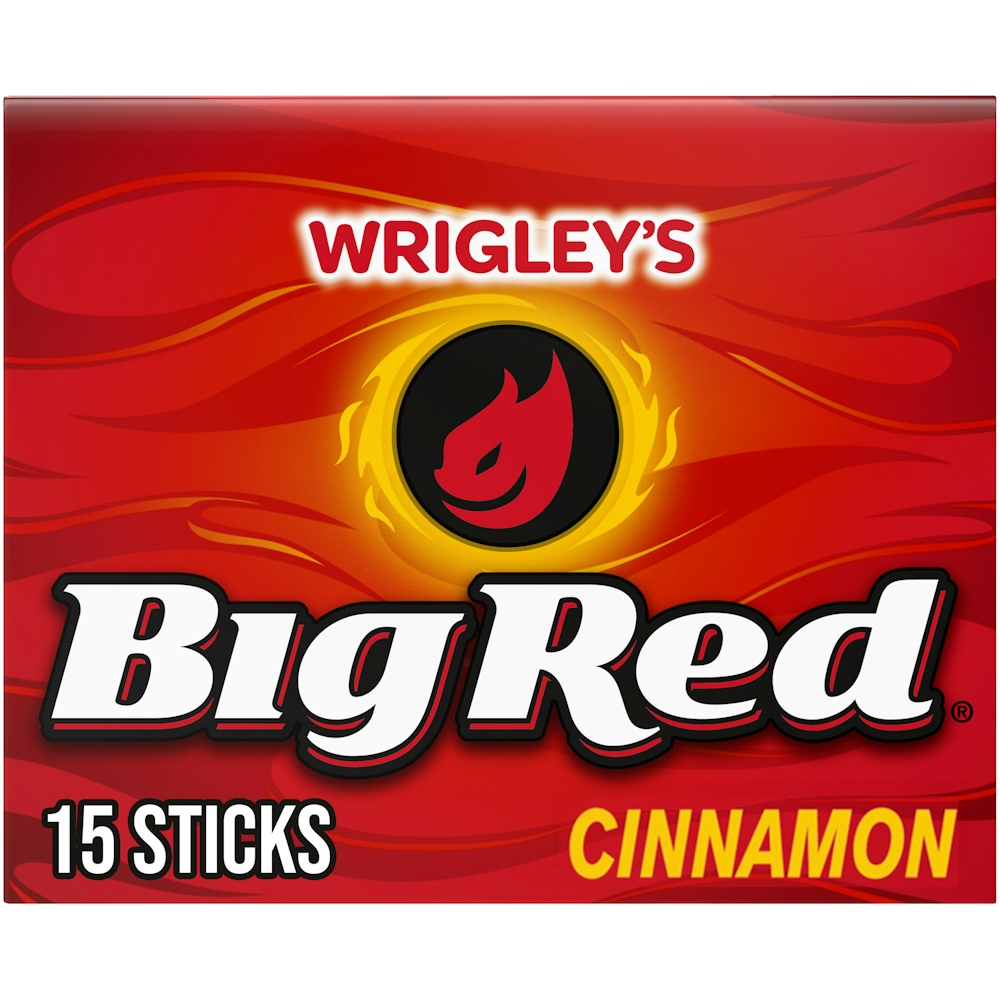 Photo of Big Red WRIGLEY'S Cinnamon Chewing Gum, Single Pack, 15 Stick