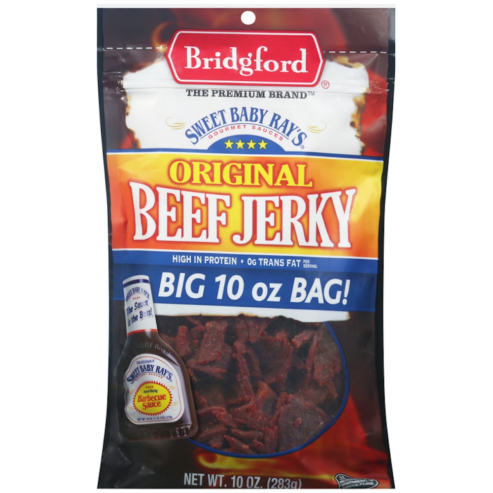 Photo of Bridgford Sweet Baby Ray's Beef Jerky, Original, 10 Oz