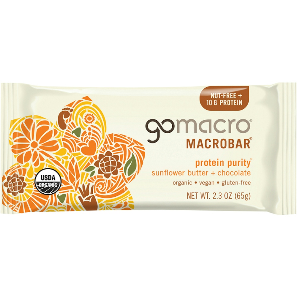 GoMacro Sunflower Butter & Chocolate Chip 2 Oz Bar - 144ct Case