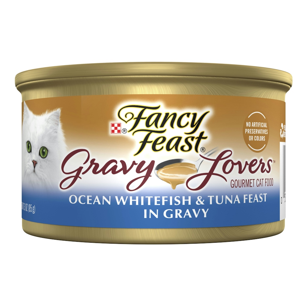 Fancy Feast Wet Cat Food, Gravy Lovers, Ocean Whitefish & Tuna In Sautéed