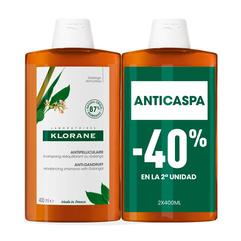 PACK DUO KLORANE GALANGA 2X400ML