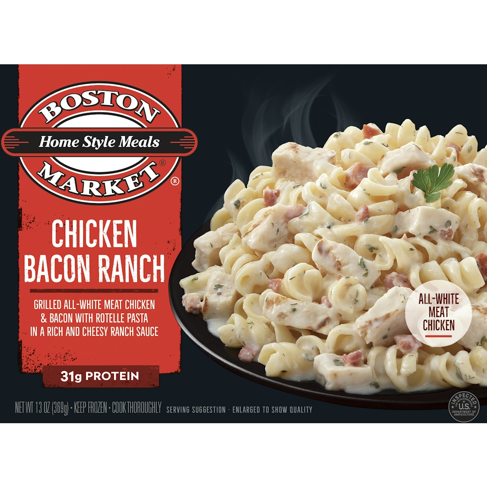 Chicken Bacon Ranch with Rotelle Pasta in a Rich and Cheesy Ranch Sauce, Chicken Bacon Ranch