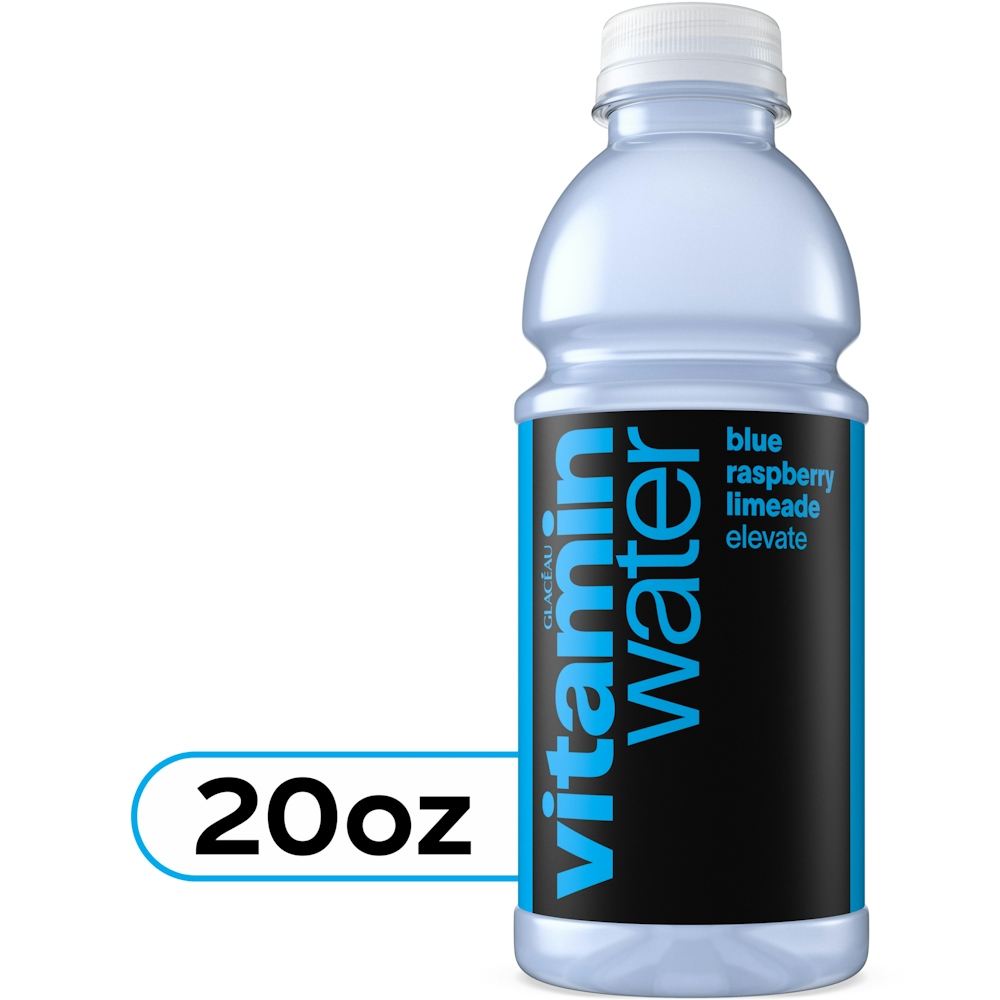 Photo of Vitaminwater Nutrient Enhanced Water Beverage, Elevate, Blue Raspberry Limeade 20 Fl Oz