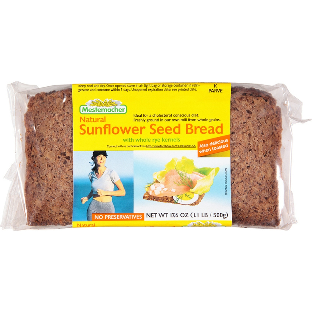 Natural Sunflower Seed Bread with Whole Rye Kernels