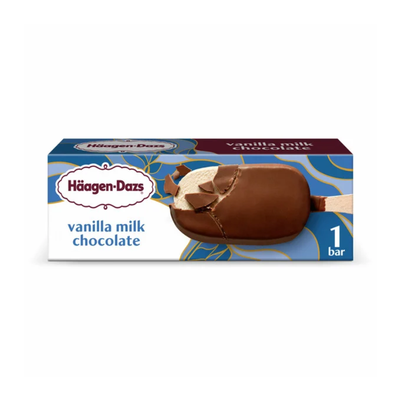 Photo of Haagen-Dazs Ice Cream Bar, Vanilla Milk Chocolate