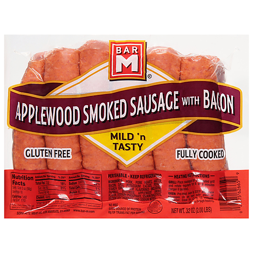 Mild 'N Tasty Applewood Smoked Sausage with Bacon, Mild 'N Tasty Applewood Smoked Sausage