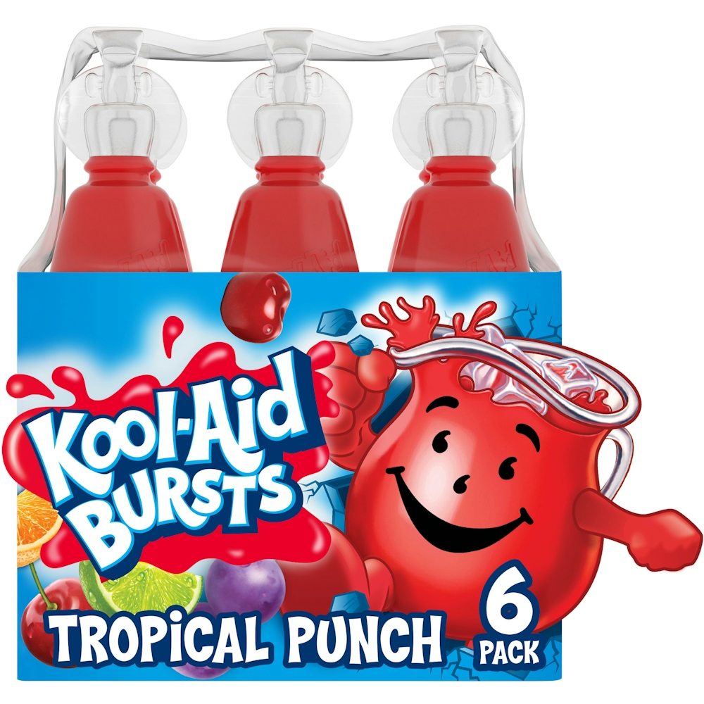 Photo of Kool-Aid Bursts Tropical Punch Soft Drink, 6 Ct Pack, 6.75 Fl Oz Bottles