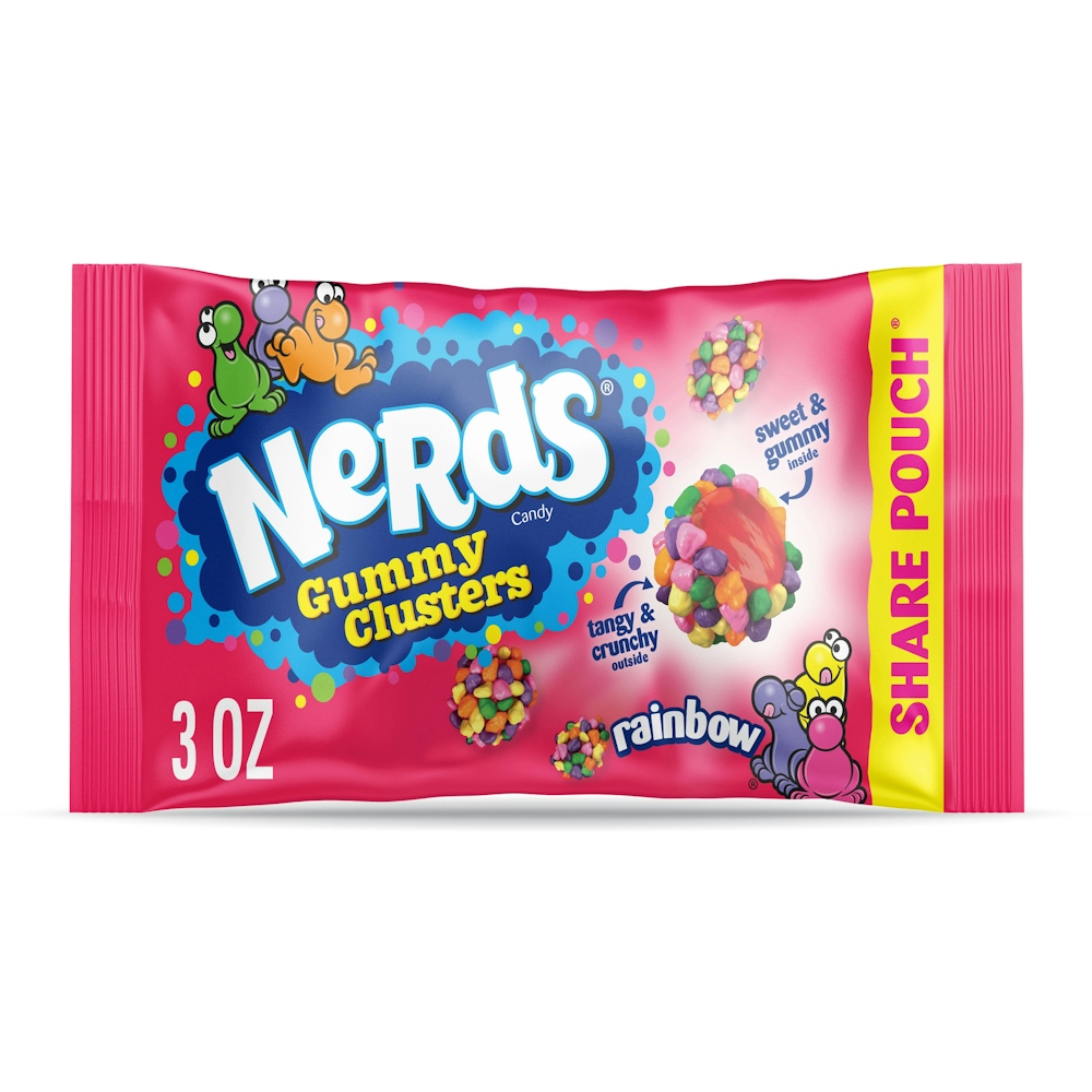 Photo of Nerds Candy, Rainbow, Gummy Clusters, Share Pouch 3 Oz