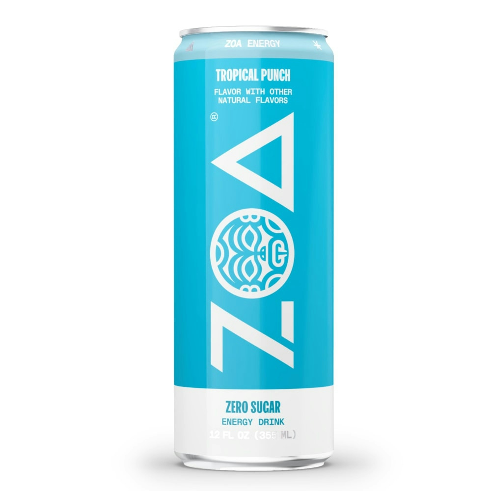 Zoa Tropical Punch Zero Sugar Energy Drink - 12 Fl Oz Can