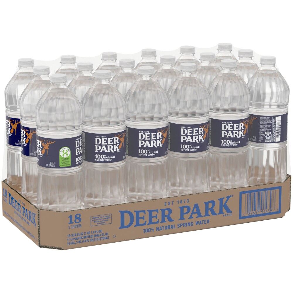 Photo of Deer Park Brand 100% Natural Spring Water, 33.8-ounce Plastic Bottles