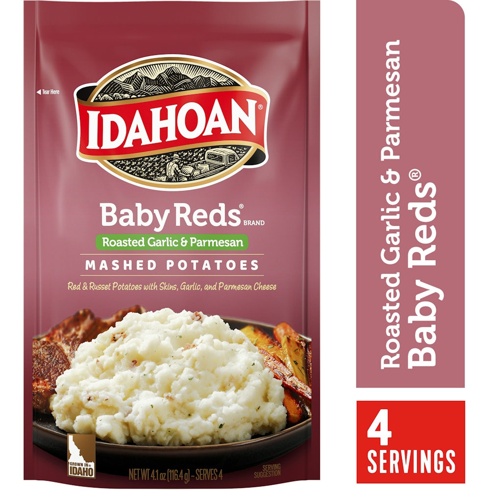 Baby Reds Roasted Garlic & Parmesan Mashed Potatoes Made with Red & Russet Potatoes with Skins