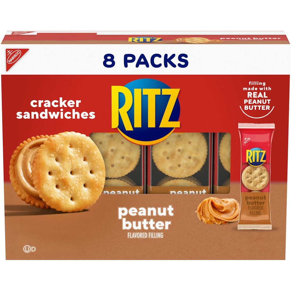 Photo of Ritz Cracker Sandwiches Peanut Butter Sandwich Crackers, Lunch Snacks, Snack Packs - 11.04 Ounce