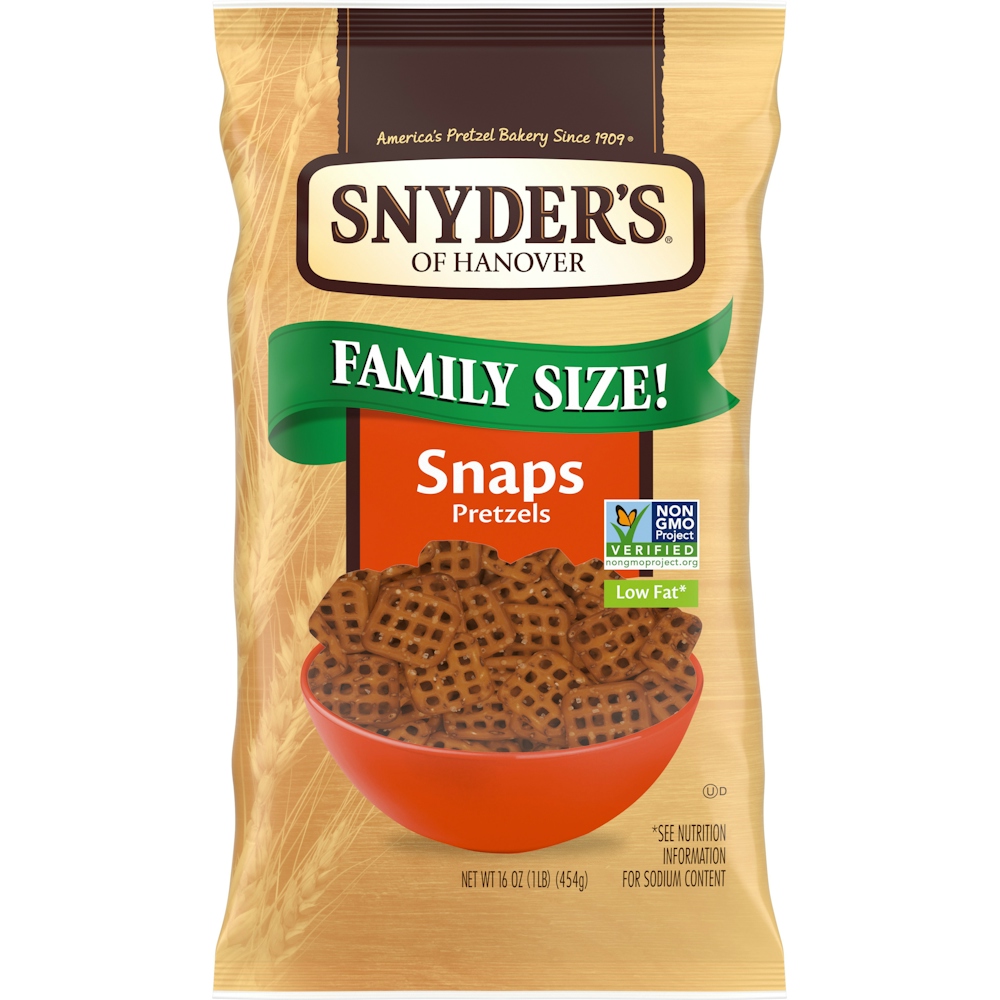 Photo of Snyder's of Hanover Low Fat Snaps Pretzels Family Size