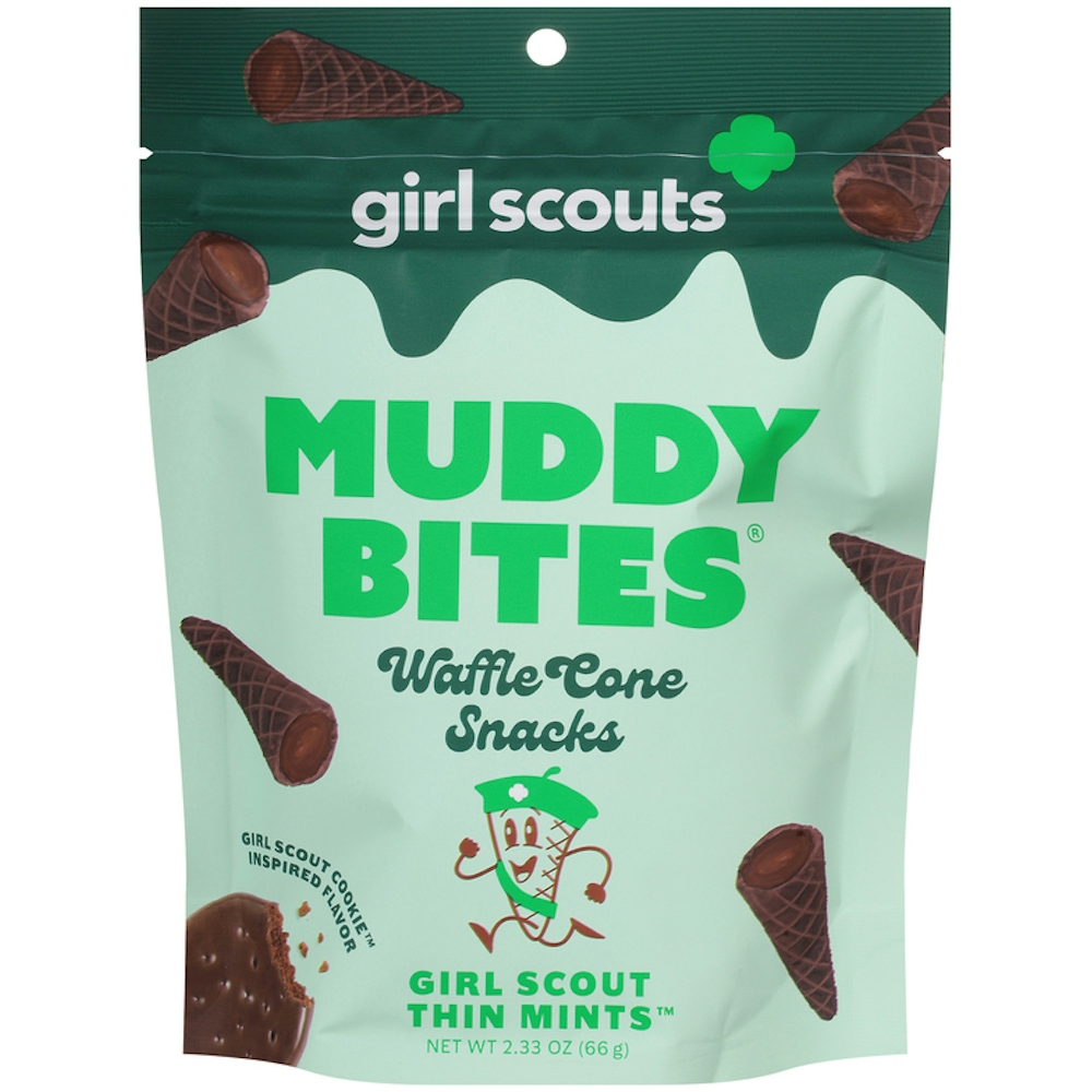 Photo of Muddy Bites Waffle Cone Snacks, Girl Scout Thin Mints 2.33 Oz