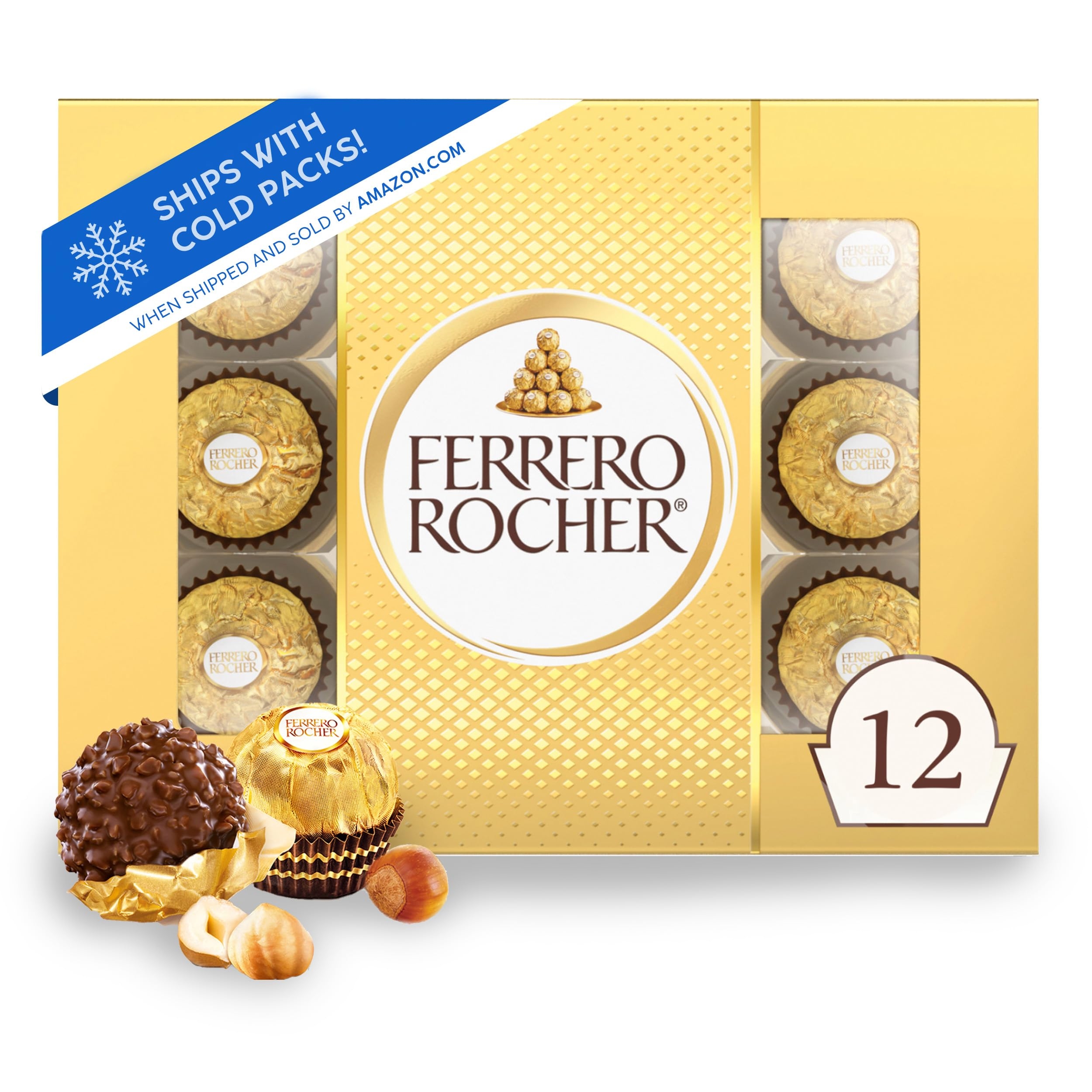 Photo of Ferrero Rocher Fine Hazelnut Chocolates - 5.3oz/12ct