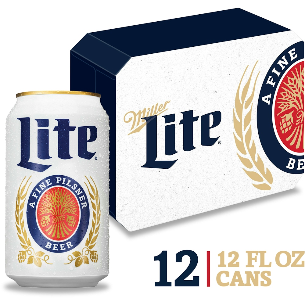 Photo of Miller Lite American Pilsner Light Lager Beer, 4.2% ABV, 12-pack, 12-oz. Beer Cans