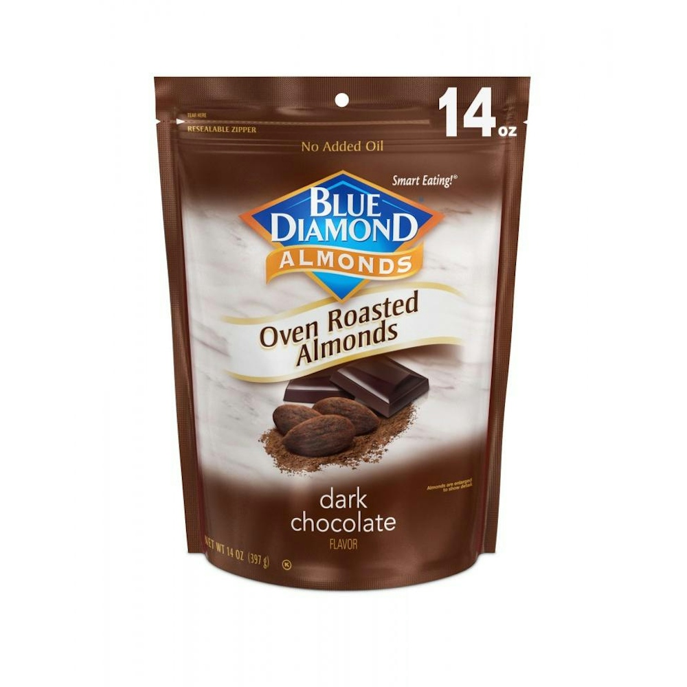 Blue Diamond Oven Roasted Almonds, Dark Chocolate, 14 Ounce