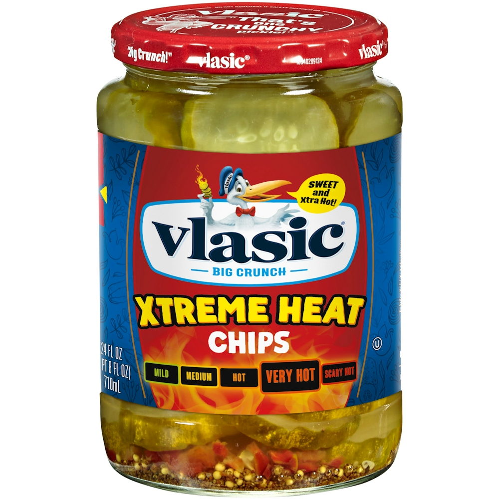Vlasic Xtreme Heat Pickle Chips, Very Hot Spice, 24 Oz.