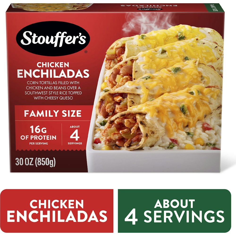 Photo of Stouffer's Family Size Chicken Enchiladas Frozen Meal, 30 Ounce