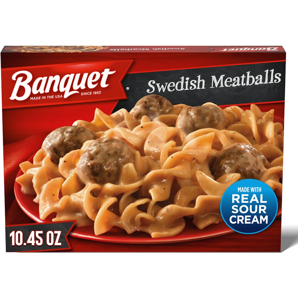 Banquet Swedish Meatballs, Frozen Meal, 10.45 Oz.