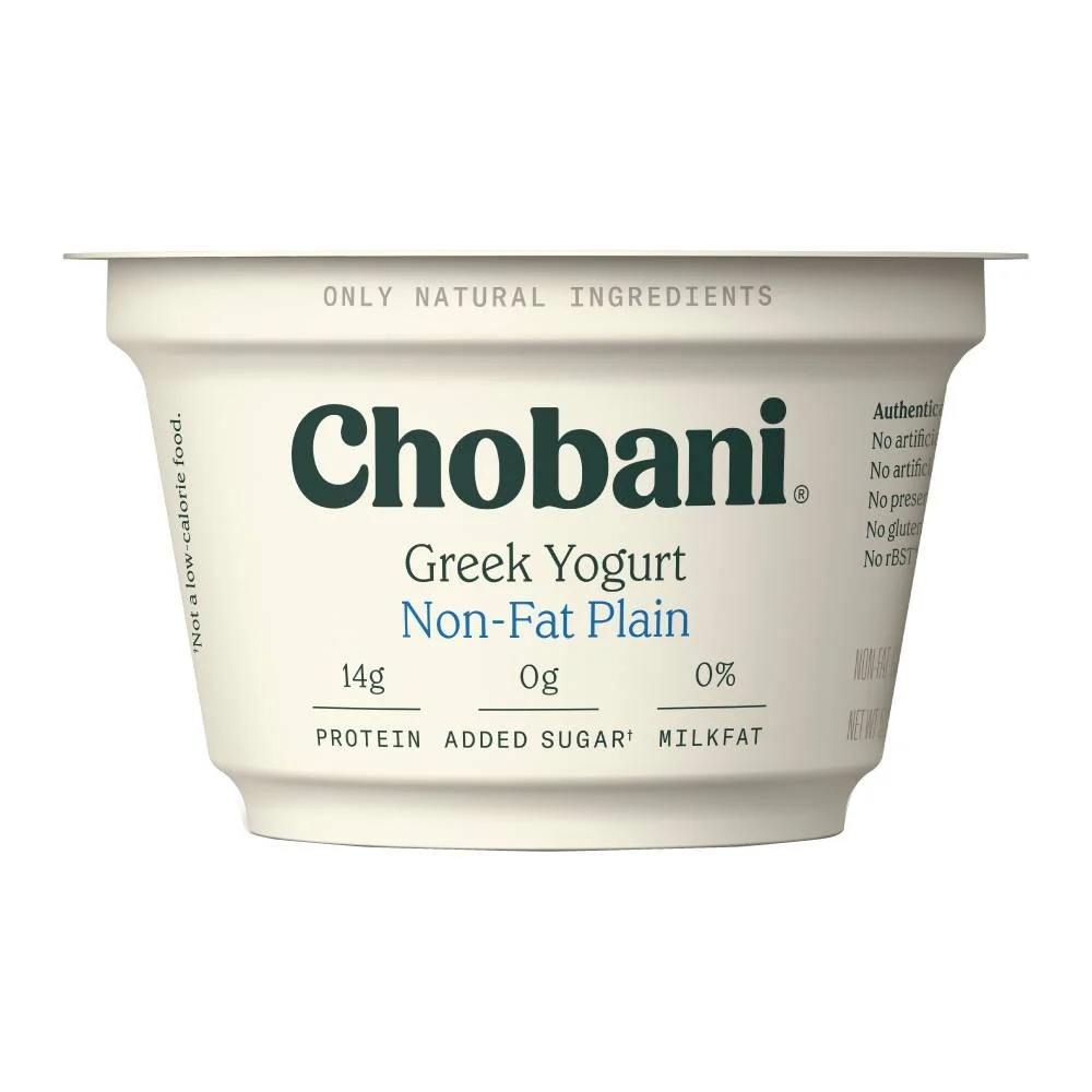 Chobani Yogurt, Greek, Nonfat, Plain - 5.3 Ounce