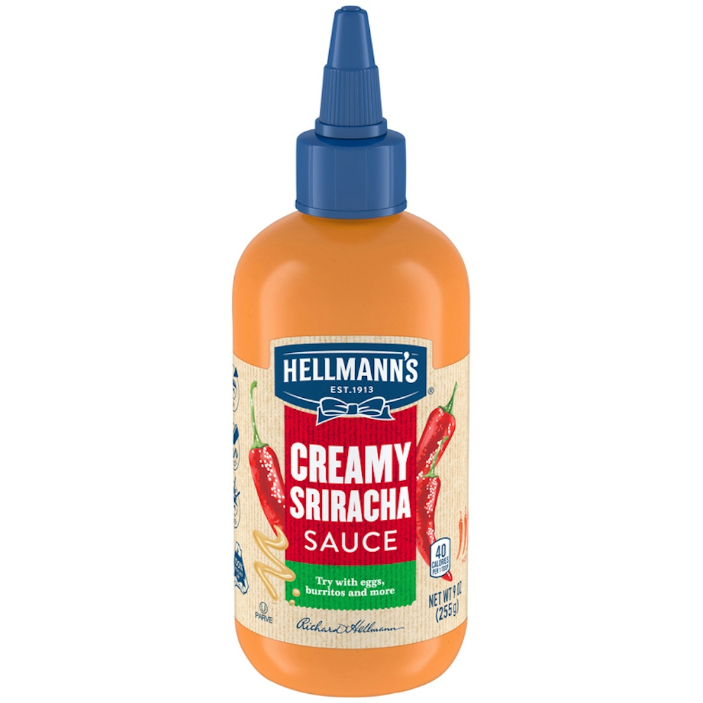 Photo of Hellmann's Sauce, Creamy Sriracha, Hot 9 Oz