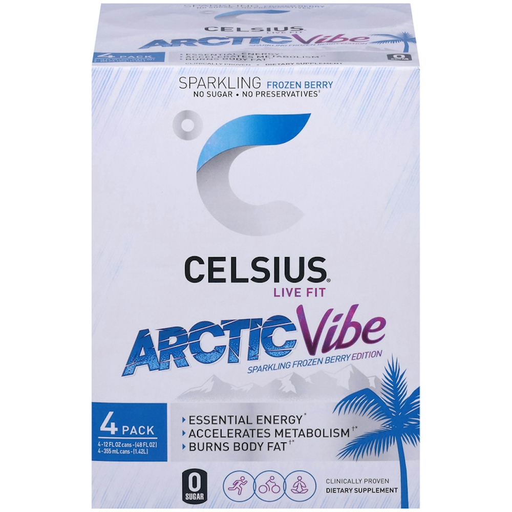 Arctic Vibe Frozen Berry Sparkling Energy Drink, Arctic Vibe