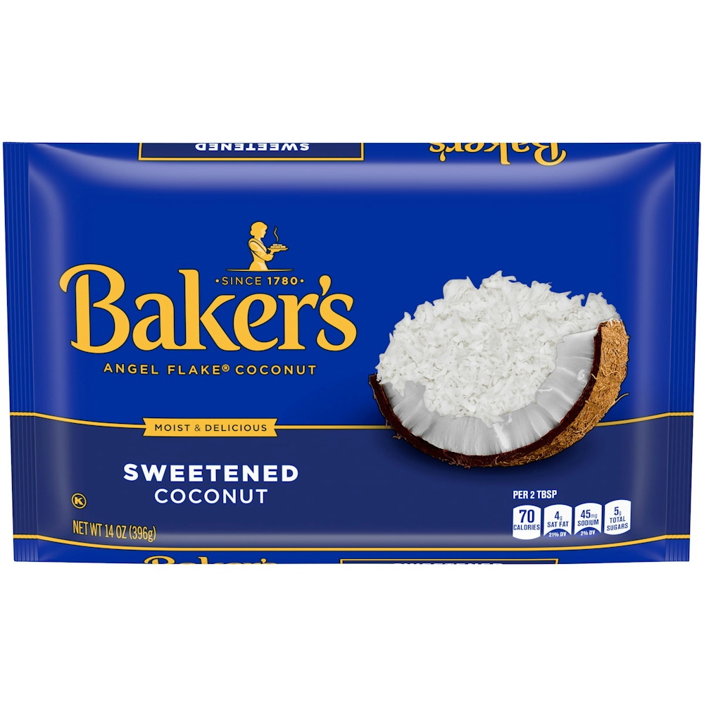 Baker's Value Size Angel Flake Sweetened Coconut 14 Oz Wrapper