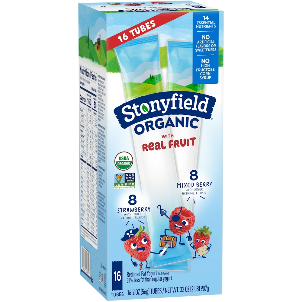 Organic Kids Strawberry Lowfat Yogurt Tube