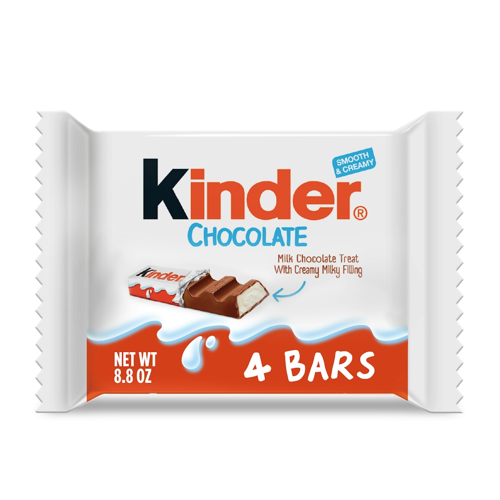Kinder Chocolate & Creamy Milky Filling Candy Bars — UPC 9800512041 ...